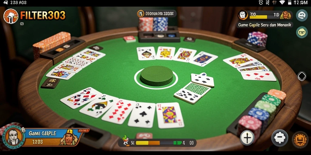 Tampilan gameplay seru FILTER303 saat bermain Gaple.