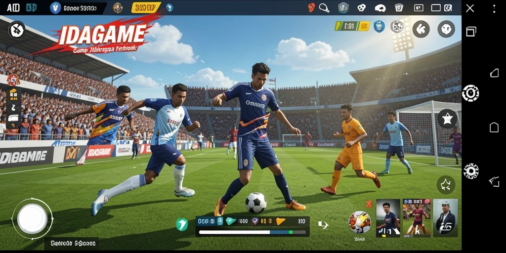 Screenshot IDAGAME menampilkan gameplay seru dalam berbagai cabang olahraga.