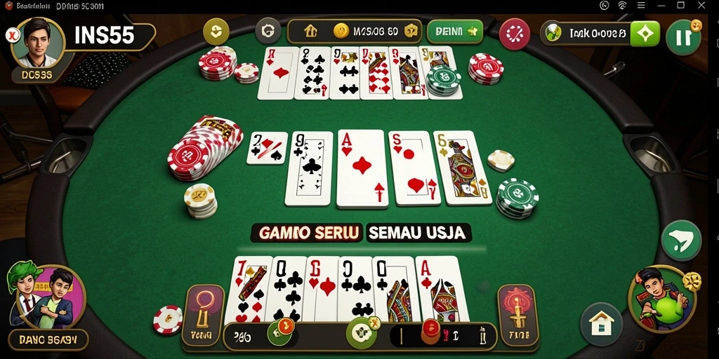 Gameplay Domino yang seru dan interaktif dalam INS55.