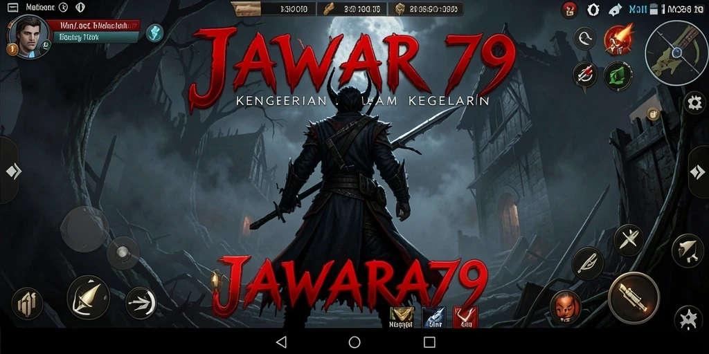 Tampilan menegangkan dari gameplay <strong>JAWARA79</strong> di kegelapan malam.