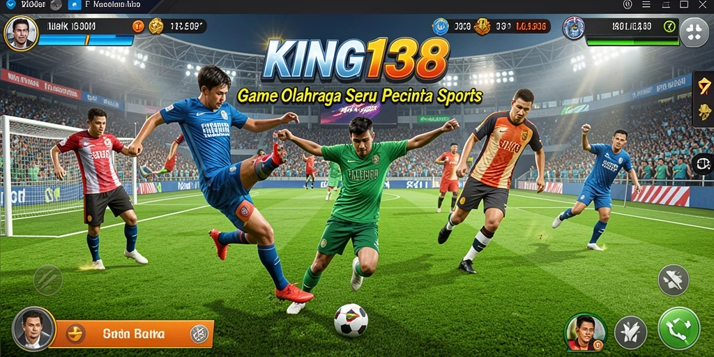Screenshot KING138 menampilkan aksi seru permainan olahraga.