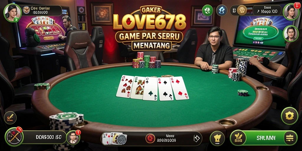 Tampilan gameplay Poker mendebarkan di LOVE678.