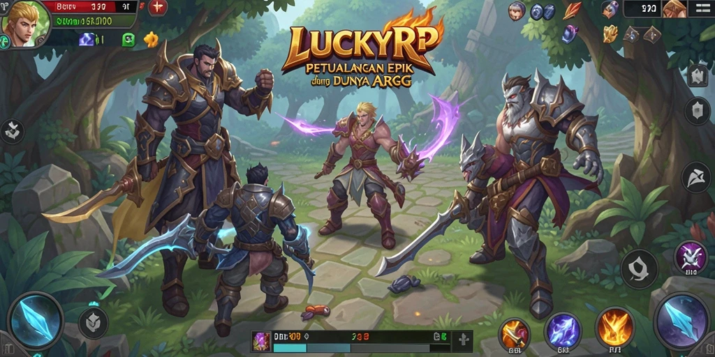 Tampilan gameplay ARPG penuh aksi dari LUCKYRP yang mendebarkan.